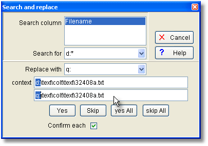 search with replace